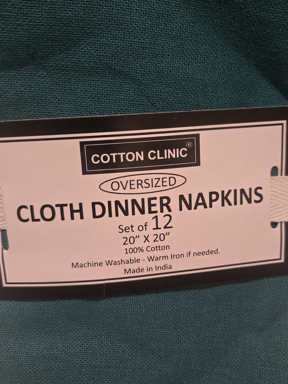 Teal Cloth Dinner Napkins - Set of 12